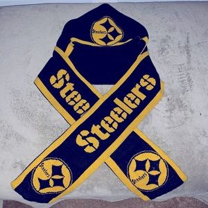 Steelers hat with attached scarf